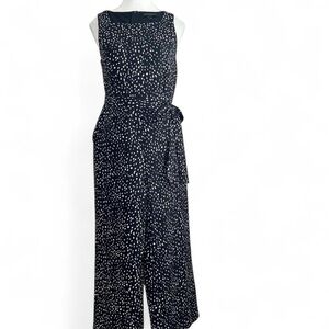 Banana Republic Black and White Patterned Jumpsuit